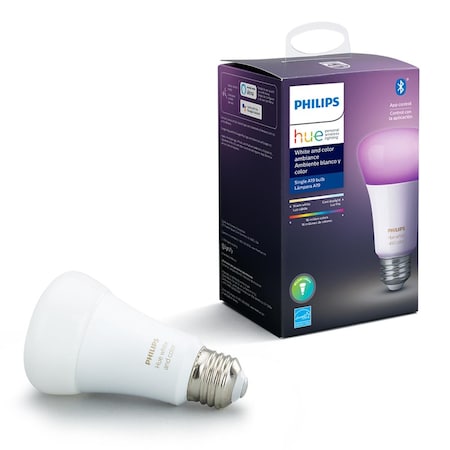 Signify Hue A19 E26 Medium Smart WiFi LED Bulb Color Changing 60W Equivalence PH7724
